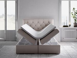 Kontinentální postel 160 cm Ronda (béžová) (s úložným prostorem). 1044317