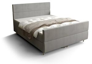 Kontinentální manželská postel ANGELES PLUS - 160x200, světle šedá