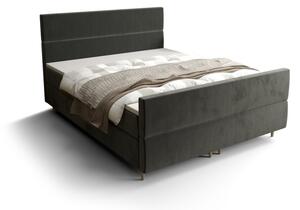 Kontinentální manželská postel ANGELES PLUS - 140x200, tmavě šedá