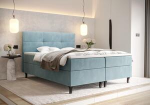 Americká postel s vysokým čelem DORINA - 160x200, světle modrá
