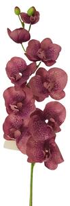 Luxusní umělá orchidea x9 fialová 95cm silikonová, gumová