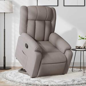 Zvedací polohovací křeslo taupe textil 3205324