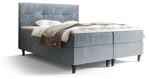 Americká postel s vysokým čelem DORINA - 140x200, modrá