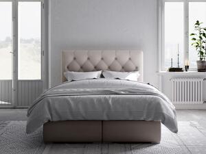 Kontinentální postel 140 cm Ronda (béžová) (s úložným prostorem). 1044316