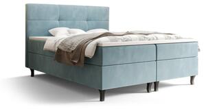 Americká postel s vysokým čelem DORINA - 140x200, světle modrá