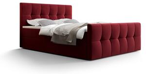 Elegantní manželská postel ELIONE - 140x200, červená