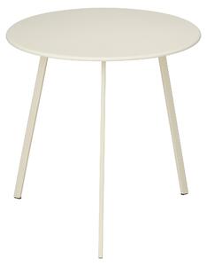 Mica Decorations Seattle – venkovní odkládací stolek – kulatý konferenní stolek – stolek na kvtiny a konferenní stolek – výka 45 cm x prmr 38 cm – kov – krémová barva
