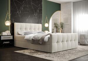 Elegantní manželská postel ELIONE - 180x200, béžová