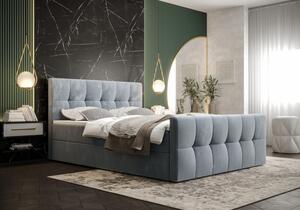 Elegantní manželská postel ELIONE - 140x200, modrá