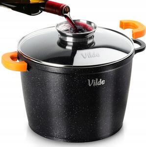 Vilde Hrnec granitový se skleněnou poklicí TERRUNA AROMA 24 cm, 6,7 l