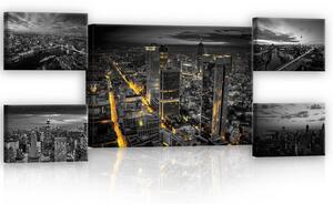 Obraz na plátně: New York - set 1ks 70x50 cm a 4ks 32,4x22,8 cm