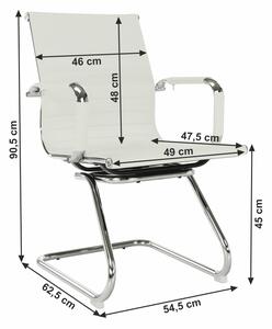 Kancelářská židle Azurio 2 (bílá). 1016195