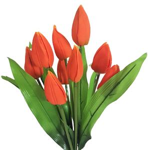 Tulipány kytice x8 oranžová 43cm umělá