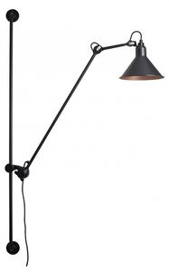 DCW éditions Lampe Gras N°214 E14 posuvné nástěnné svítidlo Černá MěďKužel