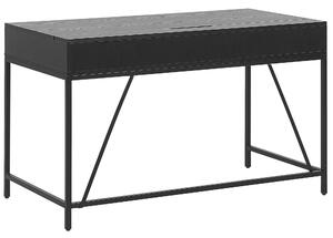 Psací stůl 120 x 60 cm světlé dřevo/černý JENA