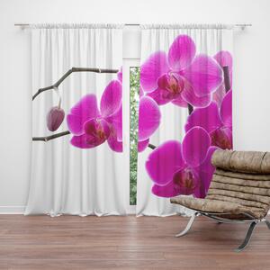 Závěs SABLIO - Fialové orchideje 2ks 150x250cm