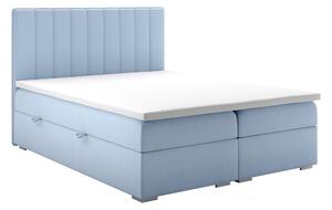 Manželská postel Boxspring 140 cm Ranaly (modrá) (s úložným prostorem). 1020353