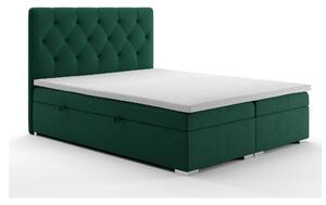 Kontinentální postel 180 cm Ronda (tmavě zelená) (s úložným prostorem). 1020367