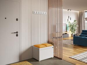 Nábytek do předsíně Konkor 60 + 2 kusy čalouněných nástěnných panelů Pag 30x30, Barva: bílá, barva: Manila 32 Mirjan24 5903211200601