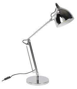 Kovová stolní lampa s ohybatelnou konstrukcí ve stříbrné barvě s kovovým stínidlem (výška 37 cm) Reader – Zuiver