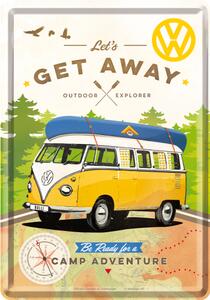 Plechová pohlednice - VW Let's Get Away