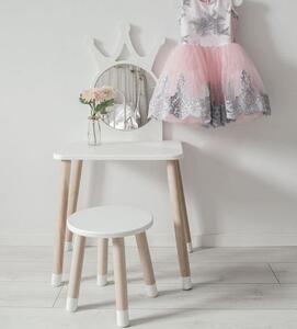 ELIS DESIGN Dětský stůl korunka / toaletní stolek barva: Bílá + Slevový kód -10 %