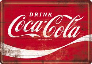 Plechová pohlednice - Coca-Cola (červené logo)