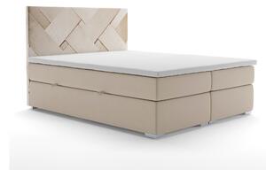 Kontinentální postel 200 cm Melo (béžová) (s úložným prostorem). 1054508