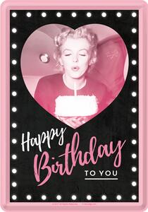 Plechová pohlednice - Happy Birthday to You