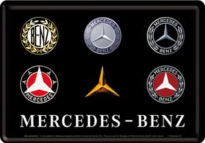 Plechová pohlednice - Mercedes-Benz (Logo Evolution)