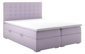 Manželská postel Boxspring 140 cm Clady (světlofialová) (s úložným prostorem). 1020251
