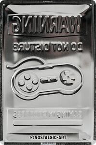 Plechová cedule: Warning Do Not Disturb - 30x20 cm