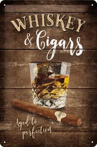 Plechová cedule - Whiskey & Cigars
