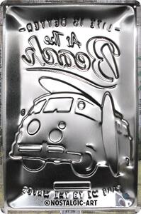 Plechová cedule: VW Life is Better at the Beach - 30x20 cm