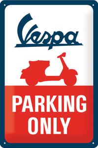 Plechová cedule: Vespa Parking Only - 30x20 cm