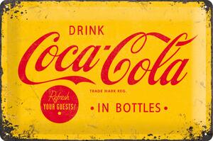 Plechová cedule - Coca-Cola (Žluté logo)