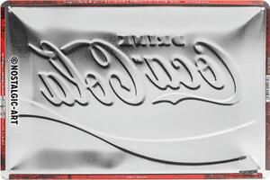 Plechová cedule: Coca-Cola (klasické logo) - 20x30 cm