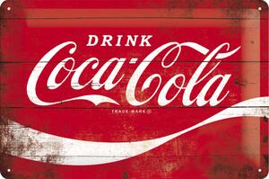Plechová cedule: Coca-Cola (klasické logo) - 20x30 cm