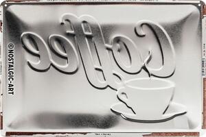 Plechová cedule – Strong Coffee Served Here