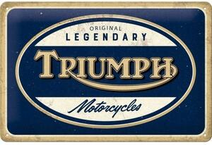 Plechová cedule: Triumph (Legendary Motorcycles) - 30x20 cm