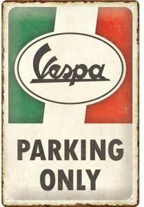 Plechová cedule: Vespa - Parking Only Italian - 30x20 cm