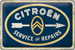 Plechová cedule: Citroën (Service & Repairs) - 30x20 cm