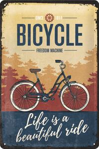 Plechová cedule: Bicycle (Freedom Machine) - 30x20 cm