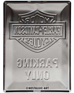 Plechová cedule: Harley-Davidson Parking Only - 40x30 cm