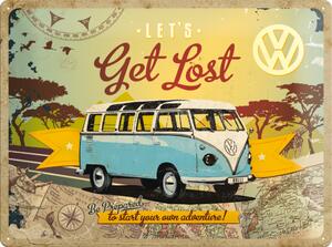 Plechová cedule: VW Let's Get Lost - 30x40 cm