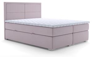 Kontinentální postel 160 cm Menorra (růžová) (s úložným prostorem). 1020312