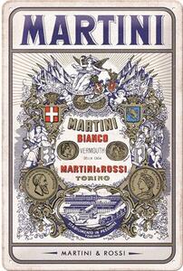 Plechová cedule: Martini Bianco Vermouth Label - 20x30 cm