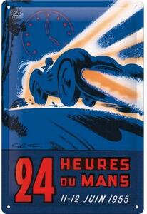 Plechová cedule: 24h Le Mans - Racing Night Blue 1955 - 20x30 cm