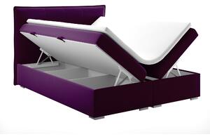 Kontinentální postel 140 cm Carla (fialová)(s úložným prostorem). 1044192