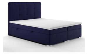 Manželská postel Boxspring 140 cm Loty (tmavě modrá) (s úložným prostorem). 1020305